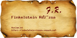 Finkelstein Rózsa névjegykártya